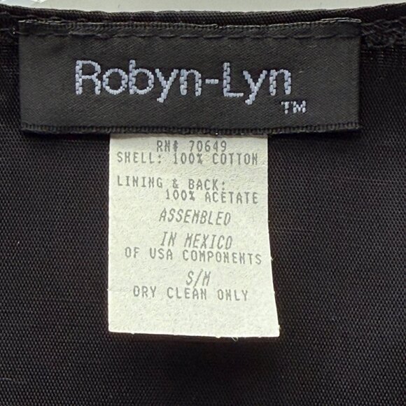 Robyn-Lyn Christmas Floral Waistcoat Vest S/M 100% Cotton Front & Acetate Back - Picture 3 of 3